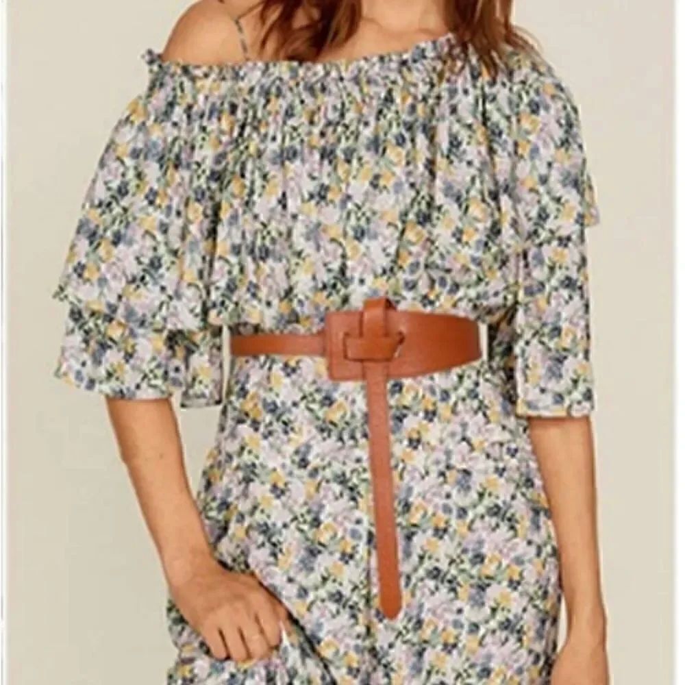Camel Tie Waist Belt